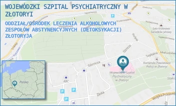 ODDZIAŁ/OŚRODEK LECZENIA ALKOHOLOWYCH ZESPOŁÓW ABSTYNENCYJNYCH (DETOKSYKACJI) - WOJEWÓDZKI SZPITAL PSYCHIATRYCZNY W ZŁOTORYI - UL. SZPITALNA 9,  ZŁOTORYJA