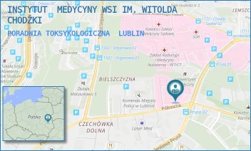 PORADNIA TOKSYKOLOGICZNA - INSTYTUT MEDYCYNY WSI IM. WITOLDA CHODŹKI - JACZEWSKIEGO 2, LUBLIN