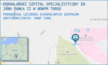 PODODDZIAŁ LECZENIA ALKOHOLOWYCH ZESPOŁÓW ABSTYNENCYJNYCH - PODHALAŃSKI SZPITAL SPECJALISTYCZNY IM. JANA PAWŁA II W NOWYM TARGU - UL. SZPITALNA 14, NOWY TARG