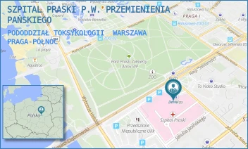 PODODDZIAŁ TOKSYKOLOGII - SZPITAL PRASKI P.W. PRZEMIENIENIA PAŃSKIEGO - ALEJA "SOLIDARNOŚCI" 67,  WARSZAWA PRAGA-PÓŁNOC
