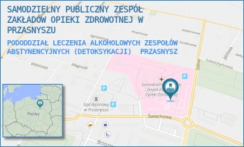 PODODDZIAŁ LECZENIA ALKOHOLOWYCH ZESPOŁÓW ABSTYNENCYJNYCH (DETOKSYKACJI) - SAMODZIELNY PUBLICZNY ZESPÓŁ ZAKŁADÓW OPIEKI ZDROWOTNEJ W PRZASNYSZU - SADOWA 9, PRZASNYSZ