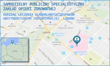 ODDZIAŁ LECZENIA ALKOHOLOWYCH ZESPOŁÓW ABSTYNENCYJNYCH (DETOKSYKACJI) - SAMODZIELNY PUBLICZNY SPECJALISTYCZNY ZAKŁAD OPIEKI ZDROWOTNEJ - UL. JULIANA WĘGRZYNOWICZA 13,  LĘBORK