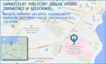 ODDZIAŁ/OŚRODEK LECZENIA ALKOHOLOWYCH ZESPOŁÓW ABSTYNENCYJNYCH (DETOKSYKACJI) - SAMODZIELNY PUBLICZNY ZAKŁAD OPIEKI ZDROWOTNEJ W CZŁUCHOWIE - UL. SZCZECIŃSKA 31,  CZŁUCHÓW