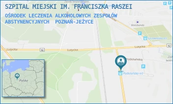 OŚRODEK LECZENIA ALKOHOLOWYCH ZESPOŁÓW ABSTYNENCYJNYCH - SZPITAL MIEJSKI IM. FRANCISZKA RASZEI - PODOLAŃSKA 46,  POZNAŃ-JEŻYCE