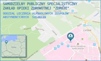 ODDZIAŁ LECZENIA ALKOHOLOWYCH ZESPOŁÓW ABSTYNENCYJNYCH - SAMODZIELNY PUBLICZNY SPECJALISTYCZNY ZAKŁAD OPIEKI ZDROWOTNEJ "ZDROJE" W SZCZECINIE - MĄCZNA 4, SZCZECIN